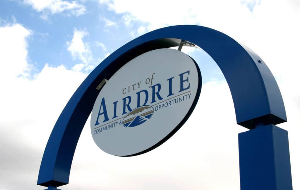 City of Airdrie sign archway